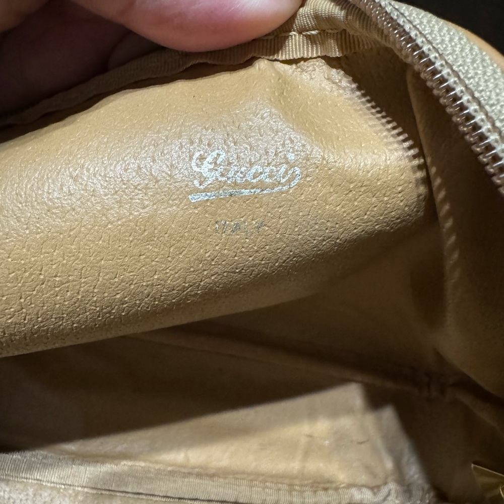 EUC Vintage Gucci Monogram Brown Canvas Travel Toiletry Cosmetic Pouch - Picture 10 of 11